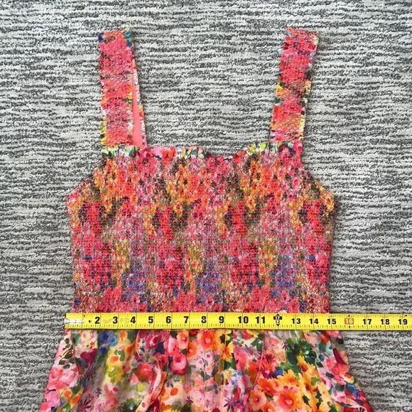 NWT Alice + Olivia Jocelyn Smocked Mini Dress Size 12 - Picture 11 of 16